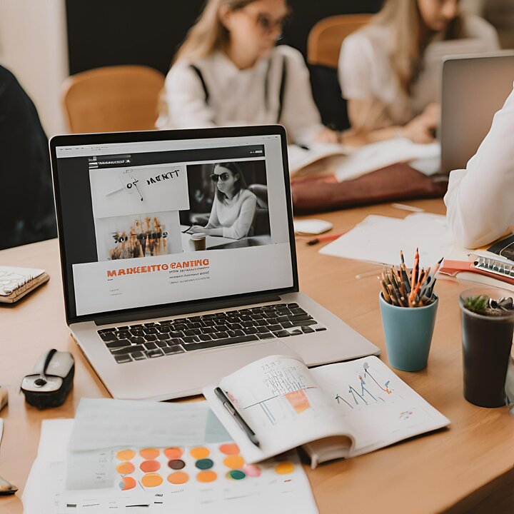 Zdjęcie otwartego laptopa na stole